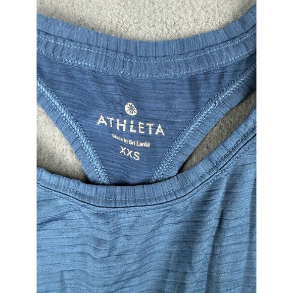 Athleta Blue Tank Top Racerback Workout Shirt Top Size XXS - Picture 2 of 6